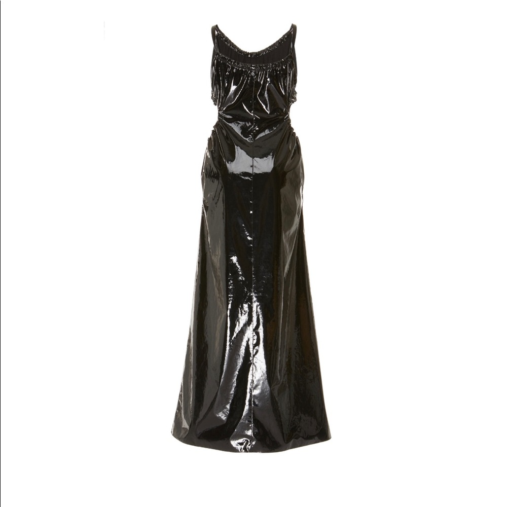 Maison Margiela Paris Cutout Vinyl Midi Dress